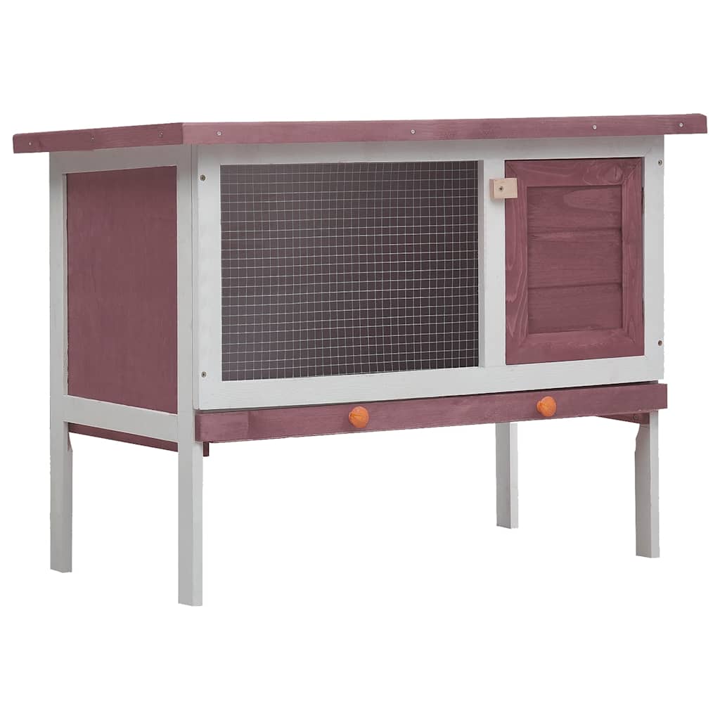 Rabbit Hutch Brown Solid pine wood One size Rabbit Hutch