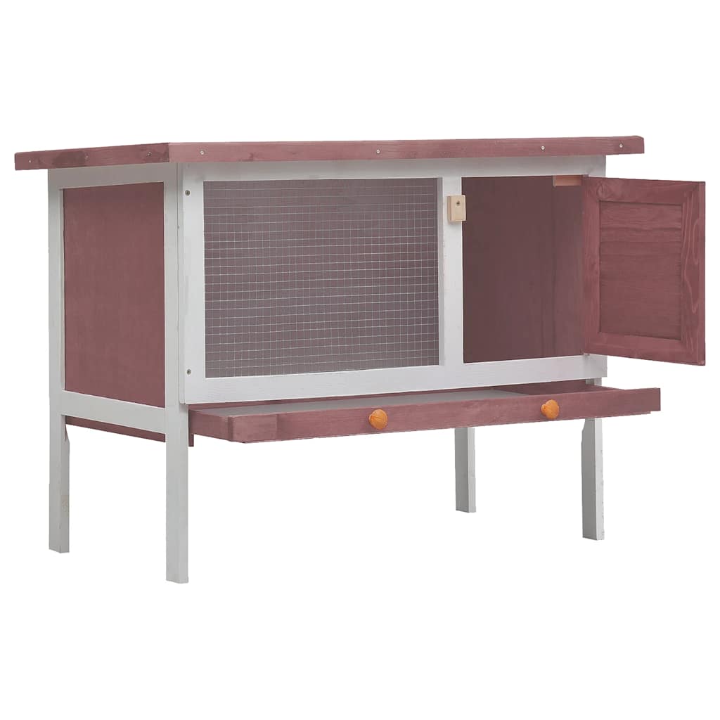 Rabbit Hutch Brown Solid pine wood One size Rabbit Hutch