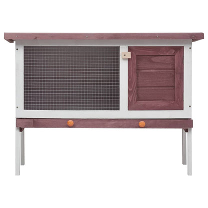 Rabbit Hutch Brown Solid pine wood One size Rabbit Hutch