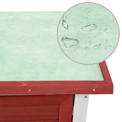 vidaXL Rabbit Hutch Red Pine wood Large Durable Rabbit Hutch
