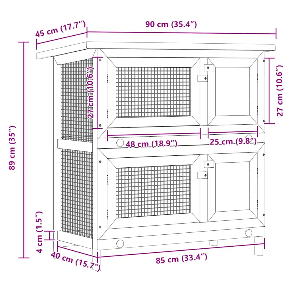 Rabbit Hutch | Brown and White