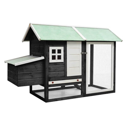 Chicken Cage Gray 66.9"x31.9"x43.3" Solid Pine & Fir Wood