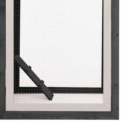 Chicken Cage Gray 66.9"x31.9"x43.3" Solid Pine & Fir Wood