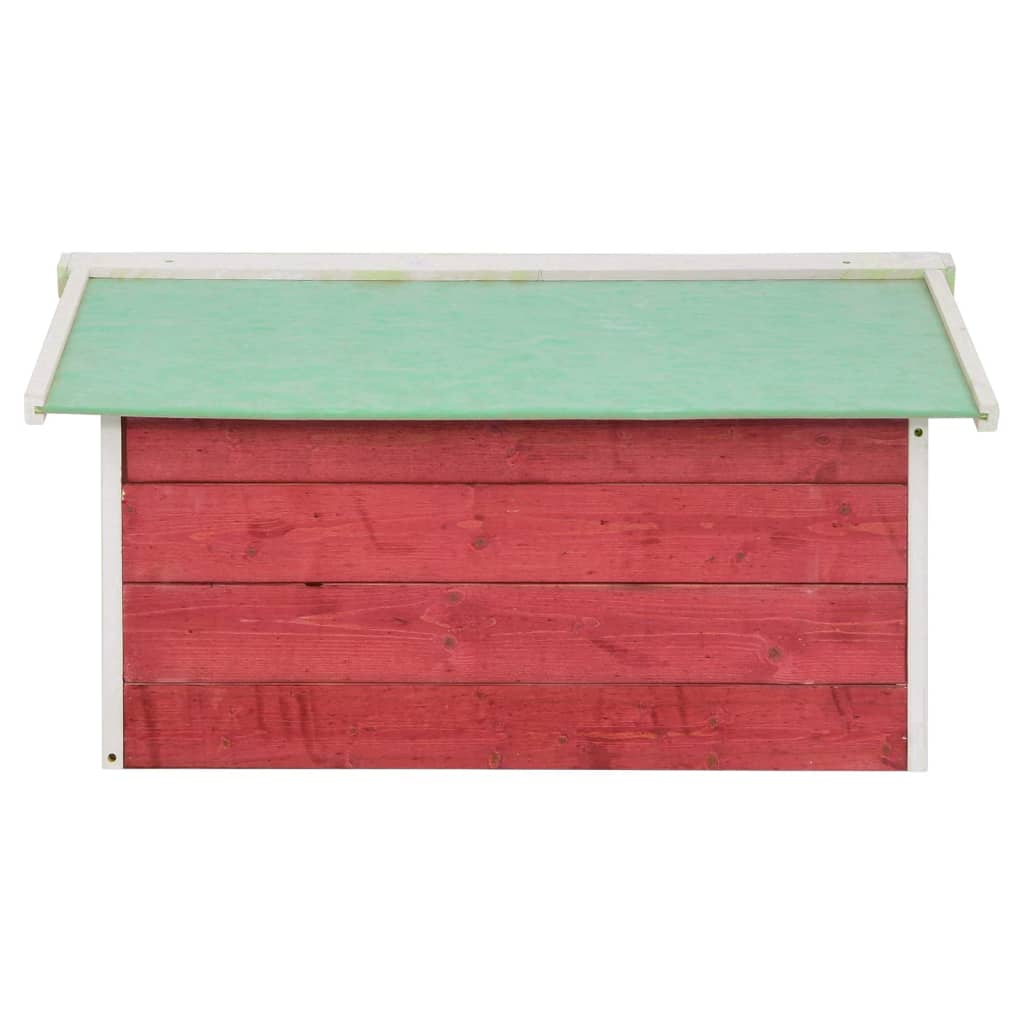 Lawn Mower Garage Red and White Solid Firwood, Plywood Medium
