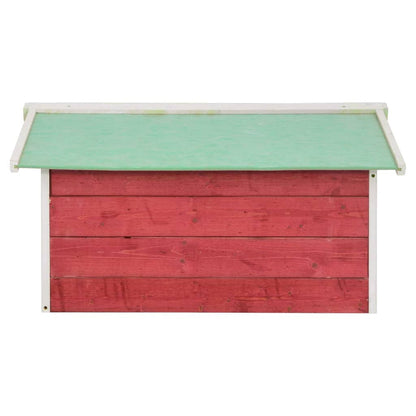 Lawn Mower Garage Red and White Solid Firwood, Plywood Medium