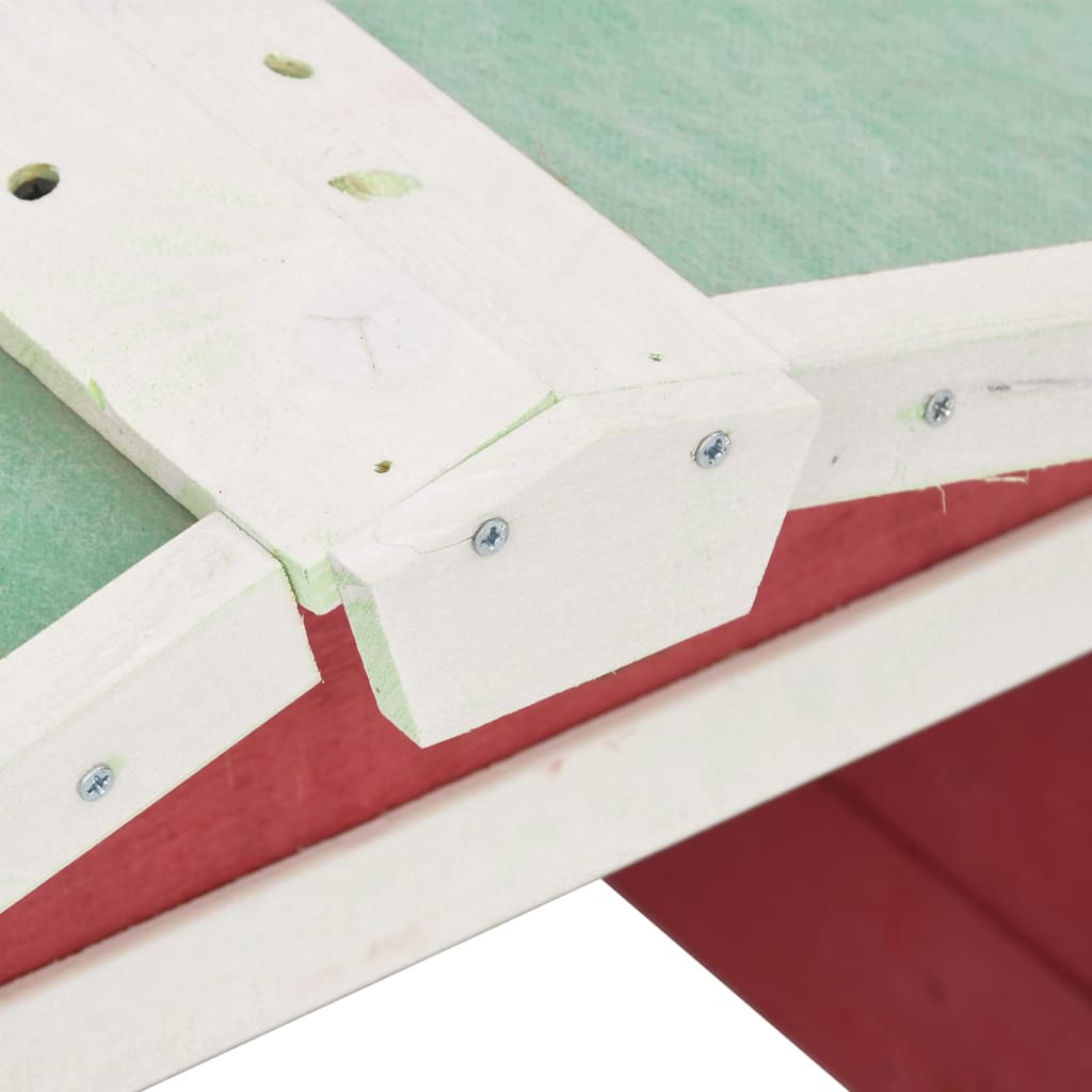 Lawn Mower Garage Red and White Solid Firwood, Plywood Medium