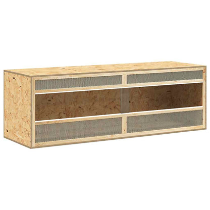 Terrarium | Natural Wood Finish | Engineered wood, Glass, Steel | Large