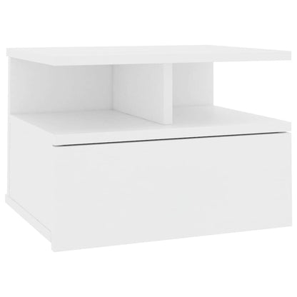 Floating Nightstand | White | Engineered wood | Compact