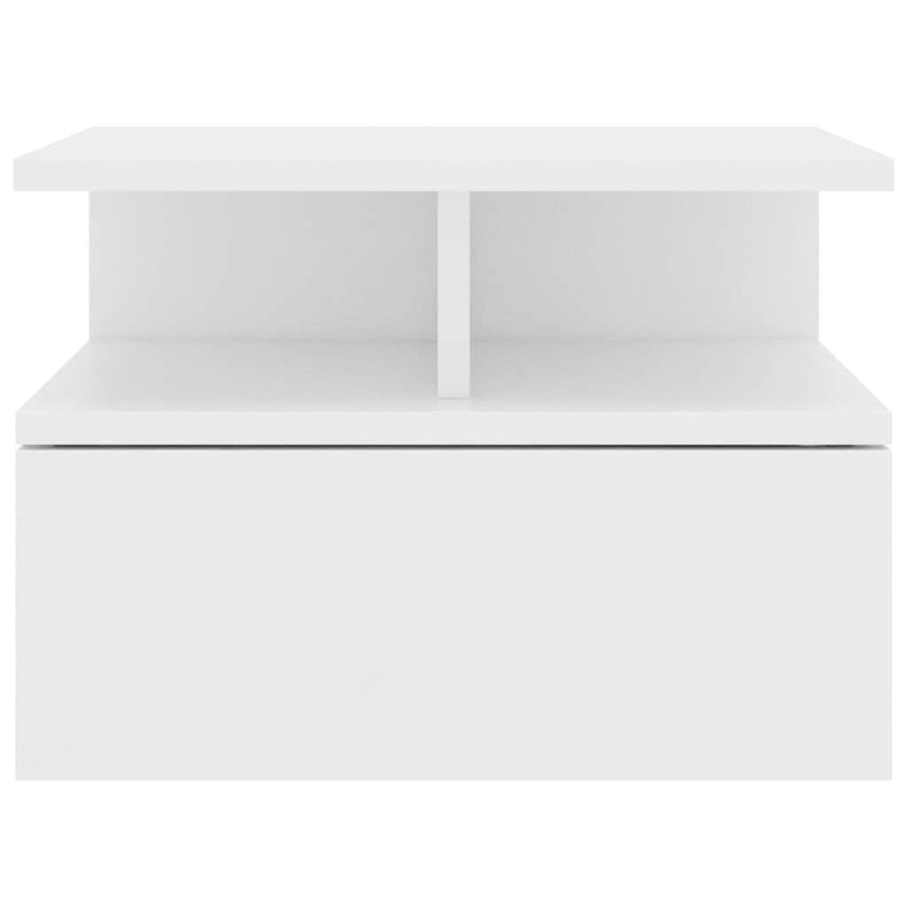 Floating Nightstand | White | Engineered wood | Compact