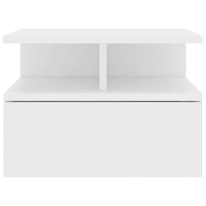 Floating Nightstand | White | Engineered wood | Compact