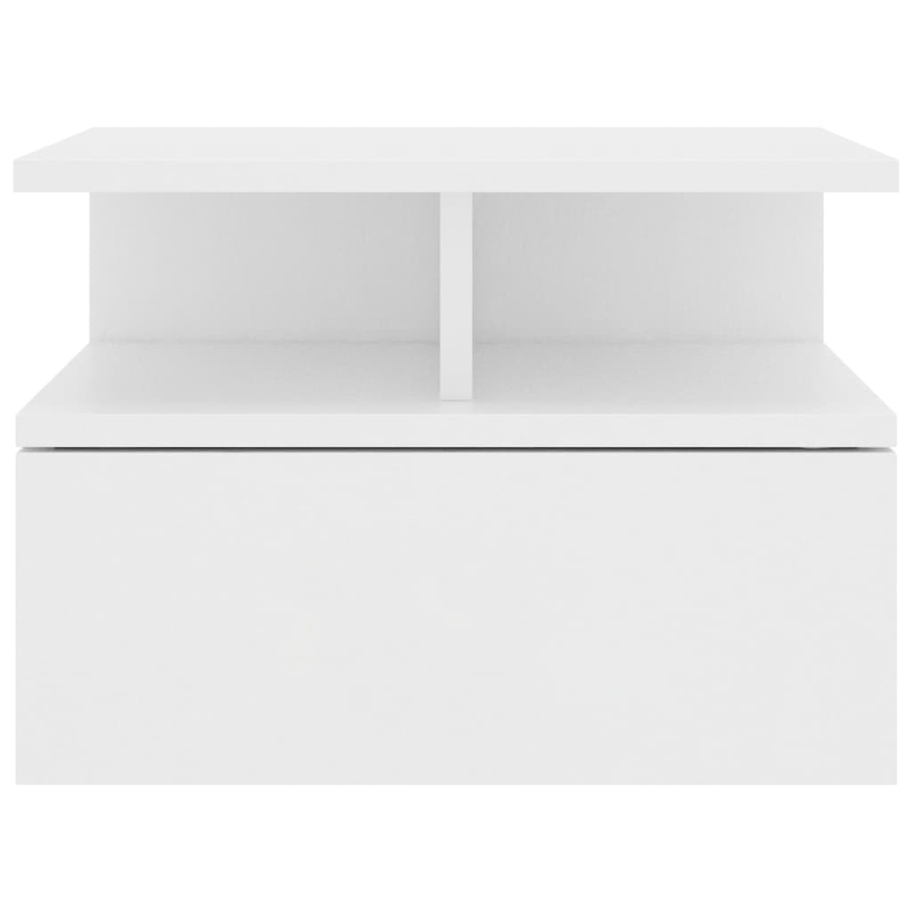 Floating Nightstands 2 pcs White 40x31x27cm Engineered Wood