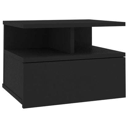 Floating Nightstand Black 40x31x27cm Engineered Wood