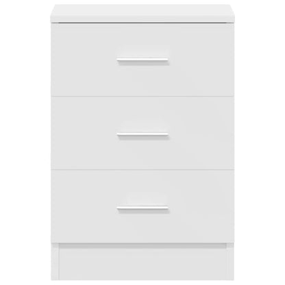 Bedside Cabinet White 38x35x56 cm Engineered Wood