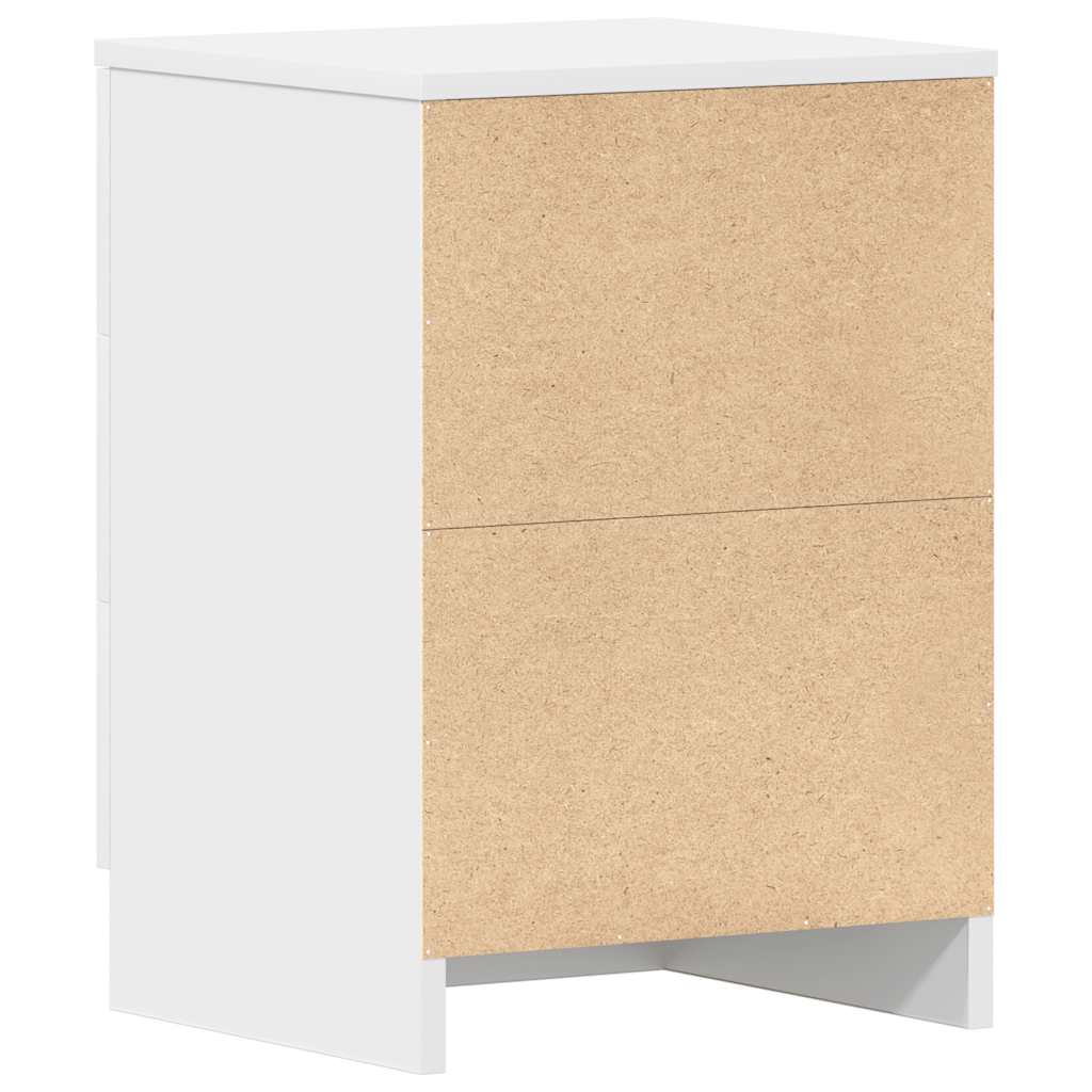 Bedside Cabinet White 38x35x56 cm Engineered Wood