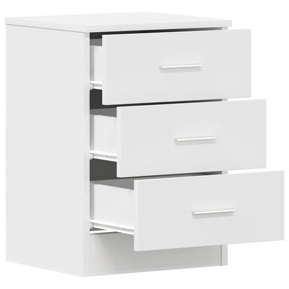 Bedside Cabinets 2 pcs White 38x35x56 cm Engineered Wood