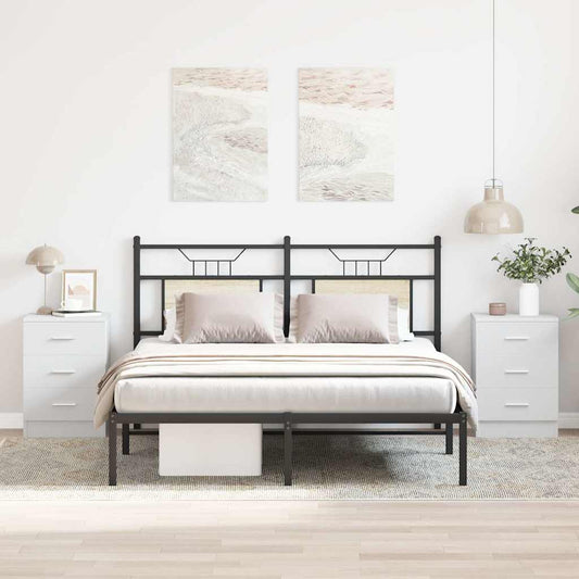 Bedside Cabinet | Set of 2 | White | Engineered wood | Bedside Cabinet