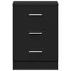 Bedside Cabinet Black 38x35x56 cm Engineered Wood