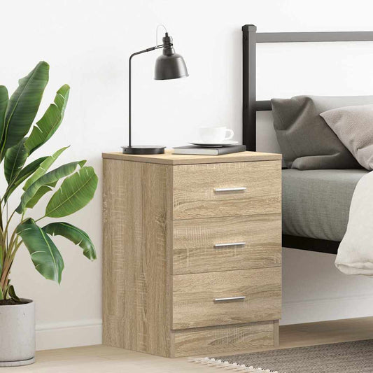 Bedside Cabinet | Sonoma Oak | Engineered Wood | Smooth Sliding