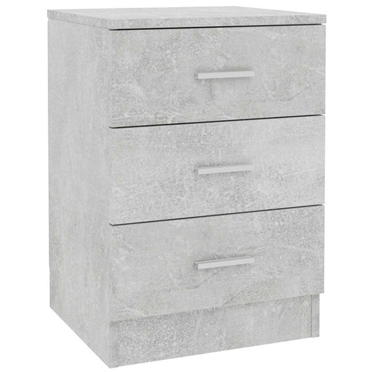 Bedside Cabinet | Concrete grey | Engineered wood | Small