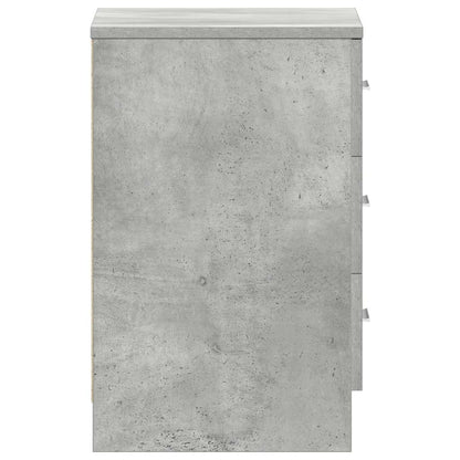Bedside Cabinets 2 pcs Concrete Grey 38x35x56 cm Engineered Wood