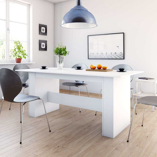 Dining Table | White | Engineered wood | Minimalistic | Dining Table