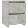 Bedside Cabinet Concrete Grey 30x30x40 cm Engineered Wood