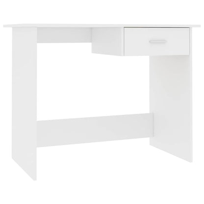 vidaXL Desk White Engineered wood 39.4x19.7x29.9 in Desk Rectangular