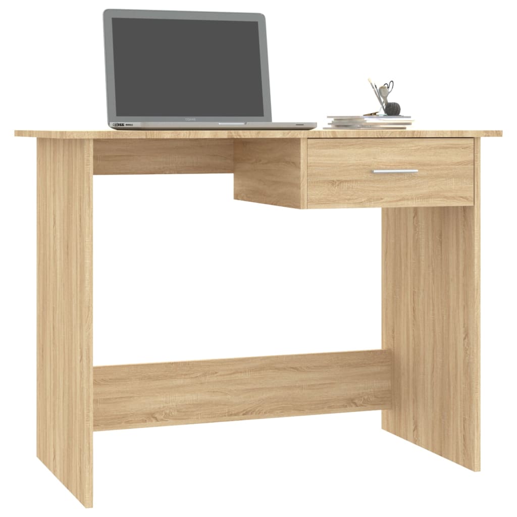 Desk Sonoma Oak 100x50x76 cm Engineered Wood