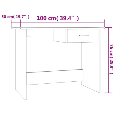 Desk Sonoma Oak 39.4"x19.7"x29.9" Engineered Wood