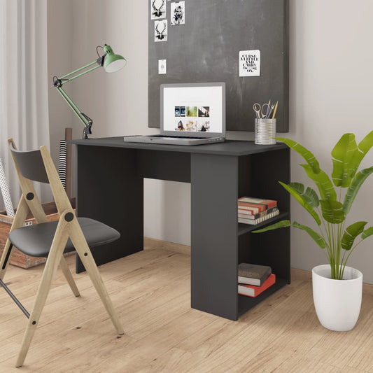 800578 vidaXL Desk Grey 110x60x73 cm Engineered Wood