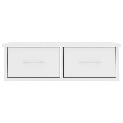 Wall-mounted Drawer Shelf White 60x26x18.5 cm Engineered Wood
