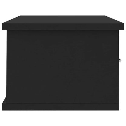 Wall-mounted Drawer Shelf Black 60x26x18.5 cm Engineered Wood