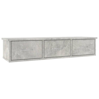 Wall-mounted Drawer Shelf Concrete Grey 88x26x18.5 cm Engineered Wood