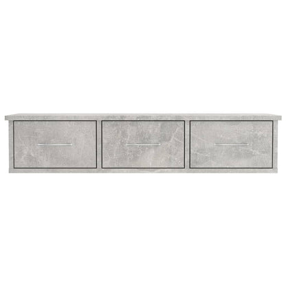 Wall-mounted Drawer Shelf Concrete Grey 88x26x18.5 cm Engineered Wood
