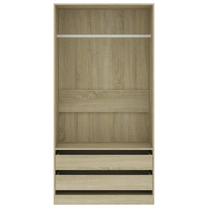 Wardrobe Sonoma Oak 100x50x200 cm Engineered Wood