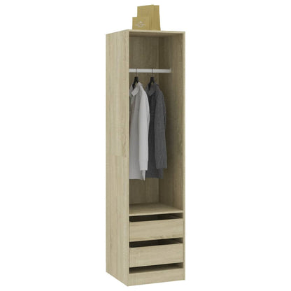 Wardrobe with Drawers Sonoma Oak 50x50x200 cm Engineered Wood