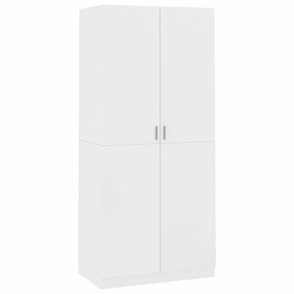 Wardrobe White 90x52x200 cm Engineered Wood