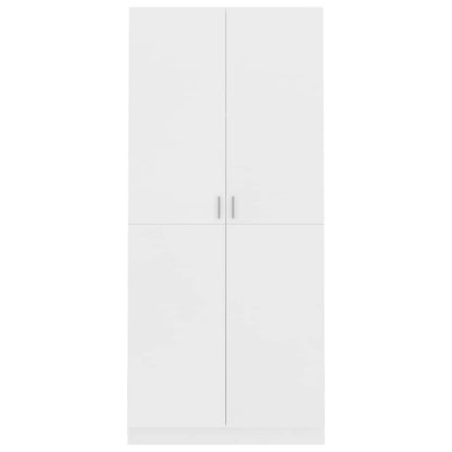 Wardrobe White 90x52x200 cm Engineered Wood