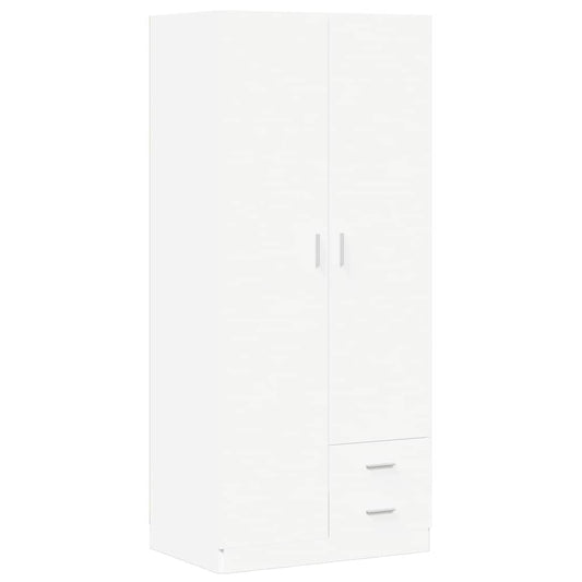 Wardrobe | White | Engineered Wood | Compact | Wardrobe | Rectangular