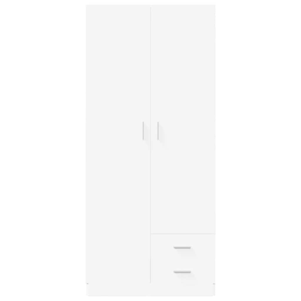 Wardrobe White 80x52x180 cm Engineered Wood