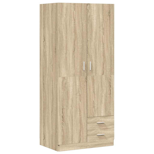 Wardrobe | Sonoma oak | Engineered wood | Compact | Wardrobe