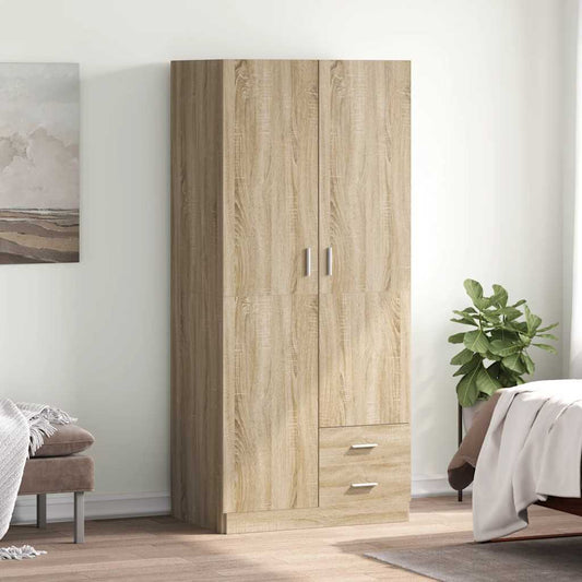 Wardrobe | Sonoma oak | Engineered wood | Compact | Wardrobe
