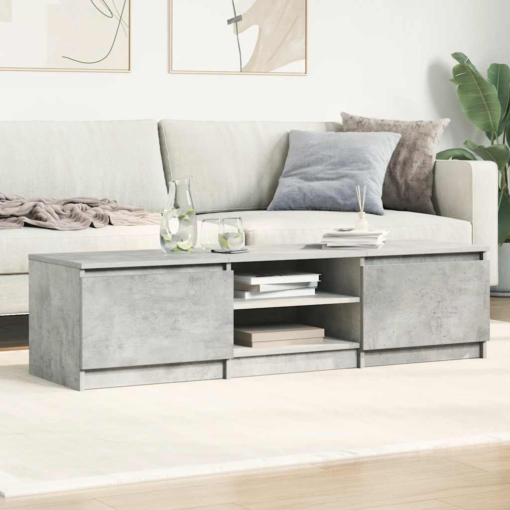 TV Cabinet | Concrete Grey | Engineered Wood | 140 x 40 cm | TV Cabinet
