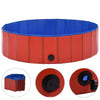 Dog Swimming Pool Red PVC 47.2 x 11.8 in Collapsible