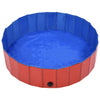 Dog Swimming Pool Red PVC 47.2 x 11.8 in Collapsible
