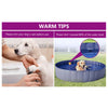 Dog Swimming Pool Red PVC 47.2 x 11.8 in Collapsible