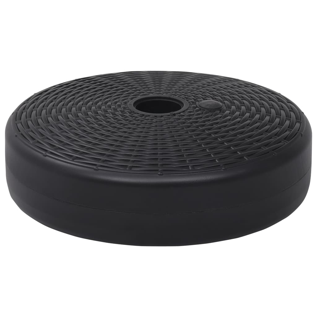 vidaXL Umbrella Base Black HDPE Plastic Medium Durable Umbrella Base