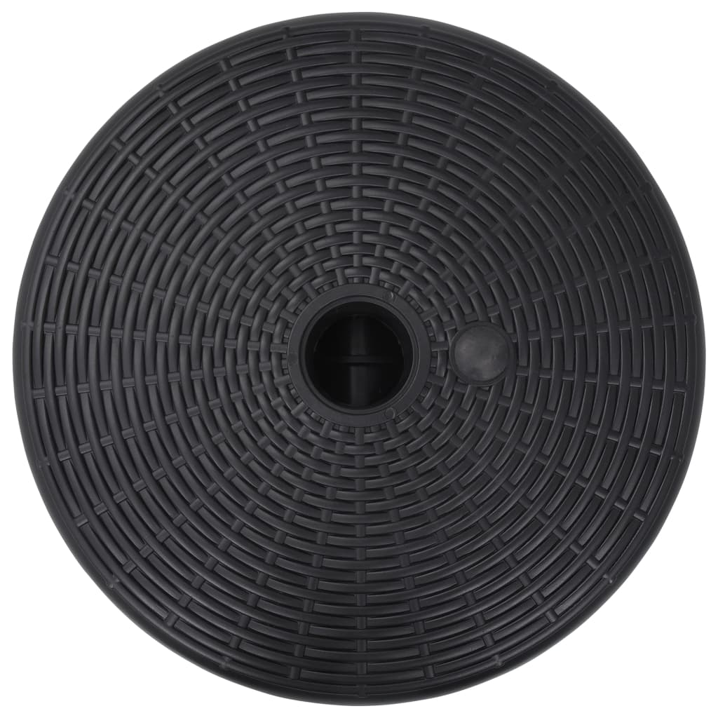 vidaXL Umbrella Base Black HDPE Plastic Medium Durable Umbrella Base