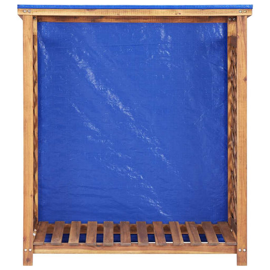 Firewood Storage Shed 105x38x115 cm Solid Acacia Wood