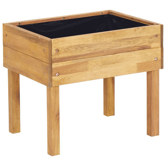 Garden Planter | Natural wood colour | Solid Acacia wood with PVC foil